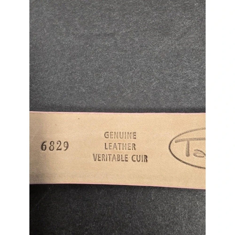 Talbots Womens Size Small 100% Leather Belt Blush Pink Skinny Thin‎ Preppy NEW